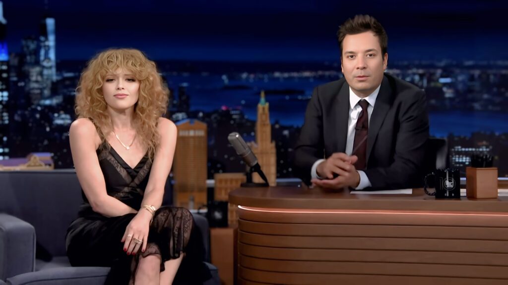 Jimmy Fallon Natasha Lyonne Rihanna Tonight Show laugh about Rihanna’s Smurfette role on The Tonight Show