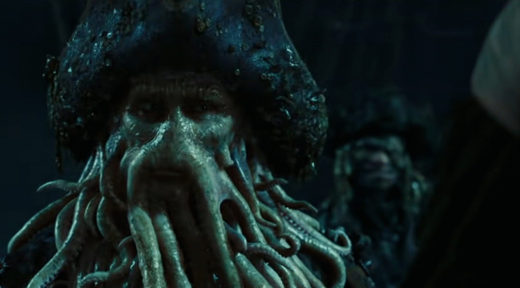 Scene from dead men cheat from pirates of the caribbean