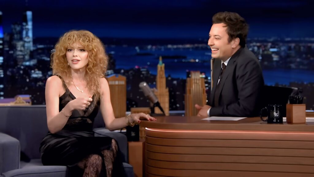 Natasha Lyonne and Jimmy Fallon laugh about Rihanna’s Smurfette role on The Tonight Show
